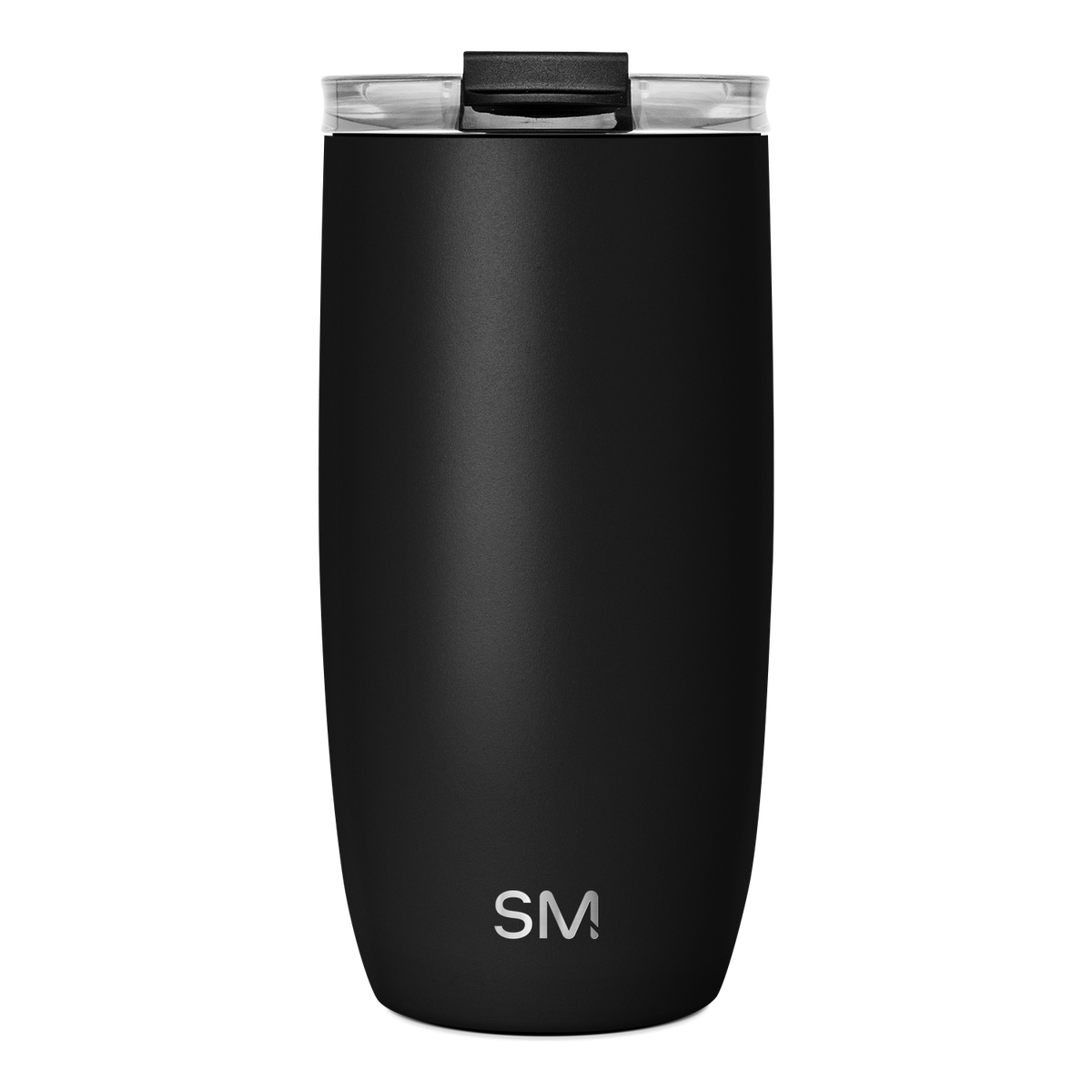 Voyager Tumbler with Clear Flip Lid & Straw - Midnight Black 16oz